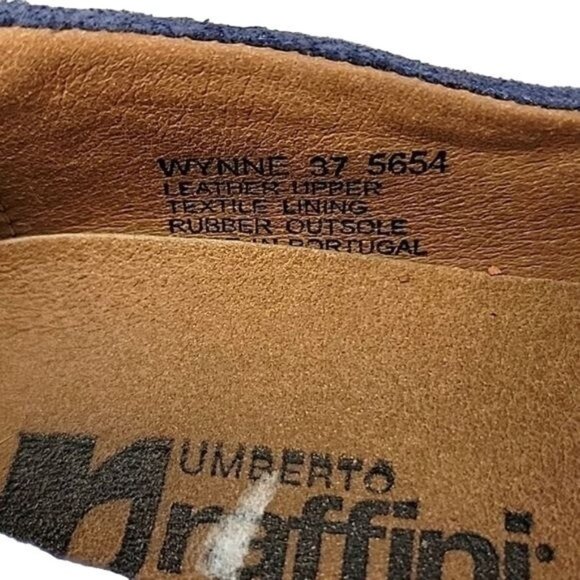 Womens Umberto Raffini Wynne Slip On Espadrille Blue Metallic Size 37/6-6.5 - Picture 7 of 7